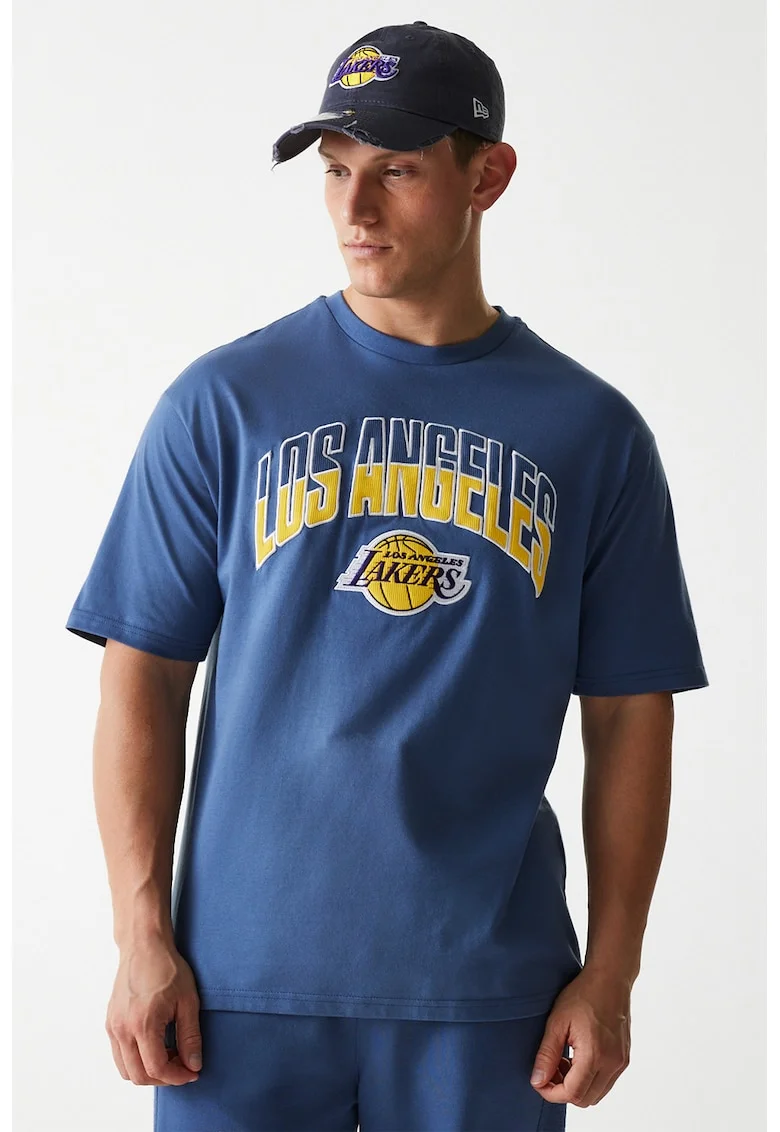 Tricou NBA LA Lakers, Albastru lavanda/Galben pai