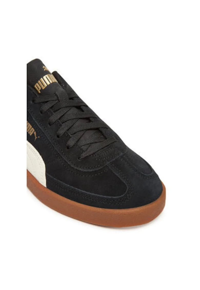 Pantofi sport Club II Era de piele intoarsa cu detaliu contrastant, Negru