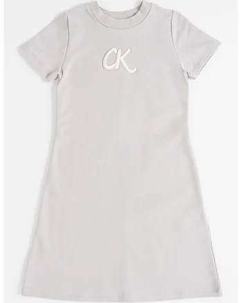 Rochie mini cu croiala in A, Grej