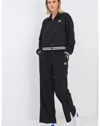 Pantaloni de trening drepti cu slituri cu mansete Post Season, Negru
