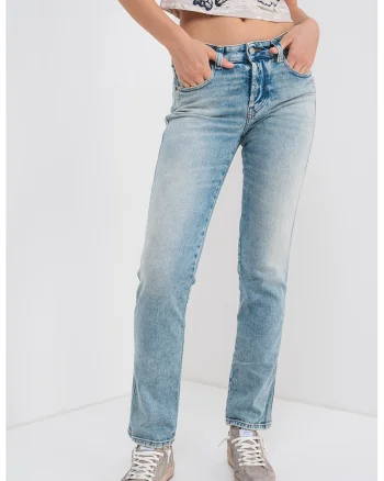 Blugi slim fit 1992 D-Jiann, Albastru deschis melange