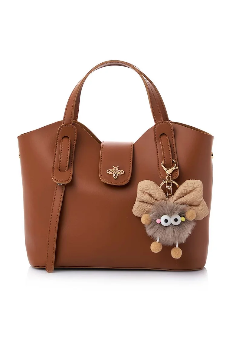 Geanta din piele ecologica cu accesoriu detasabil, Maro, 21x25x11