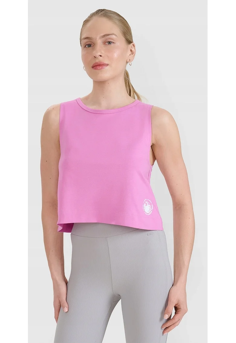 Fara Maneci Femei  Roz Bumbac 100% Casual Sport, Roz