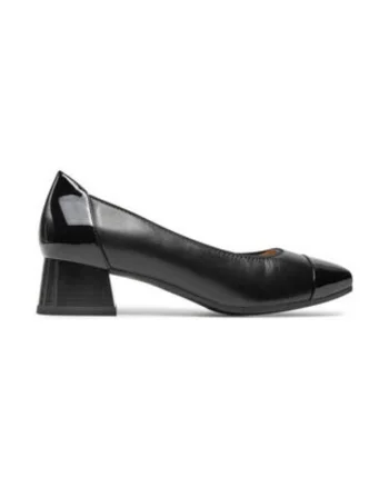 Pantofi cu toc de dama,  305062802, piele naturala, negru