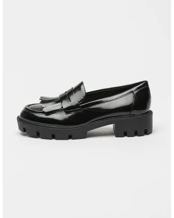 Pantofi loafer din piele ecologica Missa, Negru