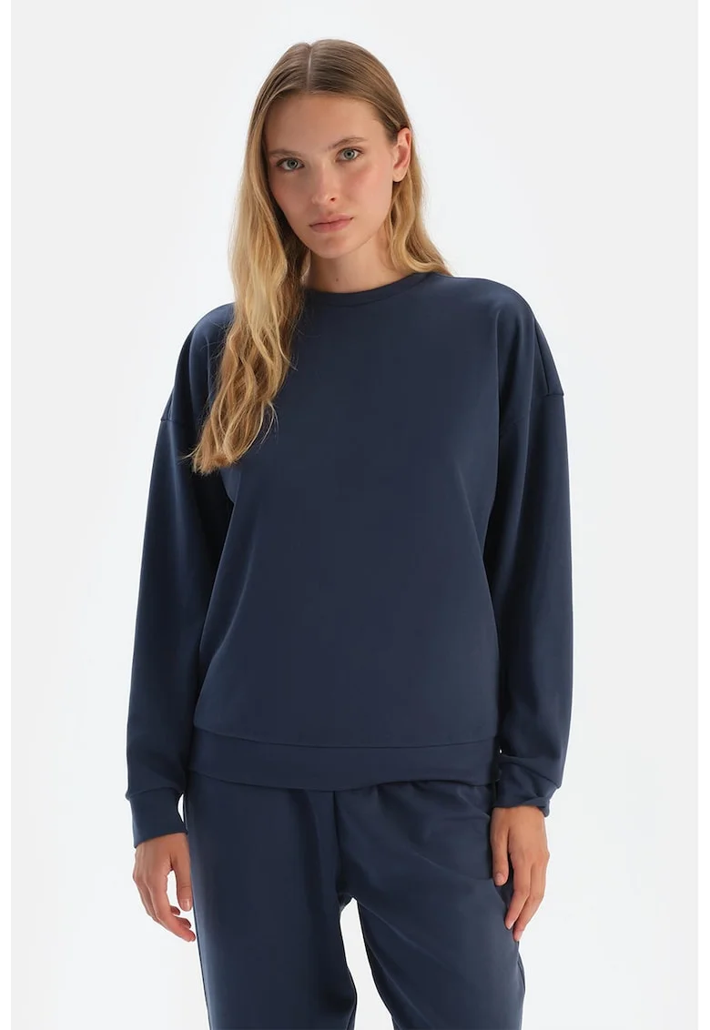 Bluza de trening lejera din amestec de modal, Bleumarin