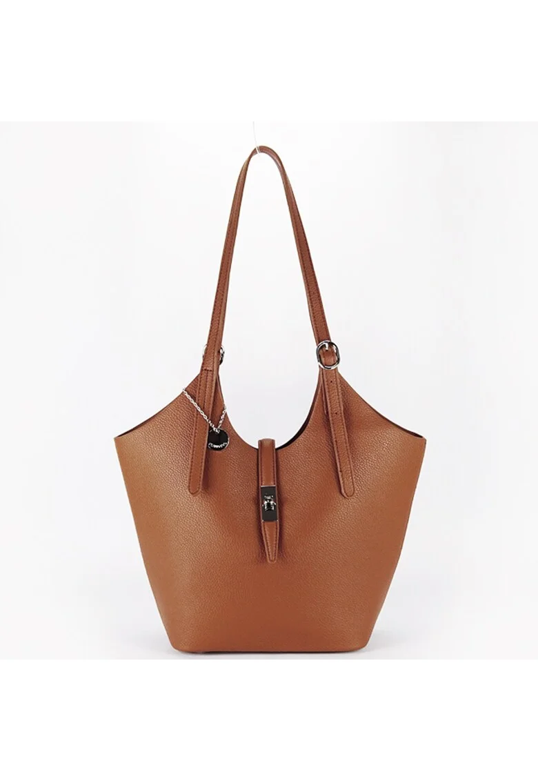 Geanta mare cu borseta detasabila  DTL706-3 16, Maro, 26x38x12