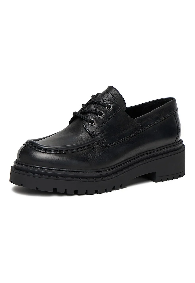 Mocasini dama,  piele naturala, negru, design clasic, confortabili,