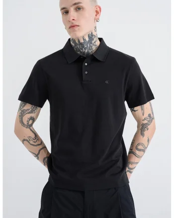 Tricou polo din bumbac cu monograma brodata discreta