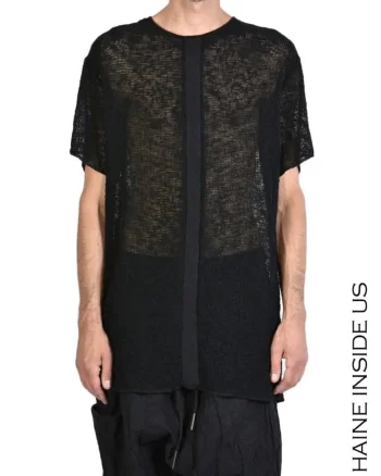 Tricou lung oversize, Negru