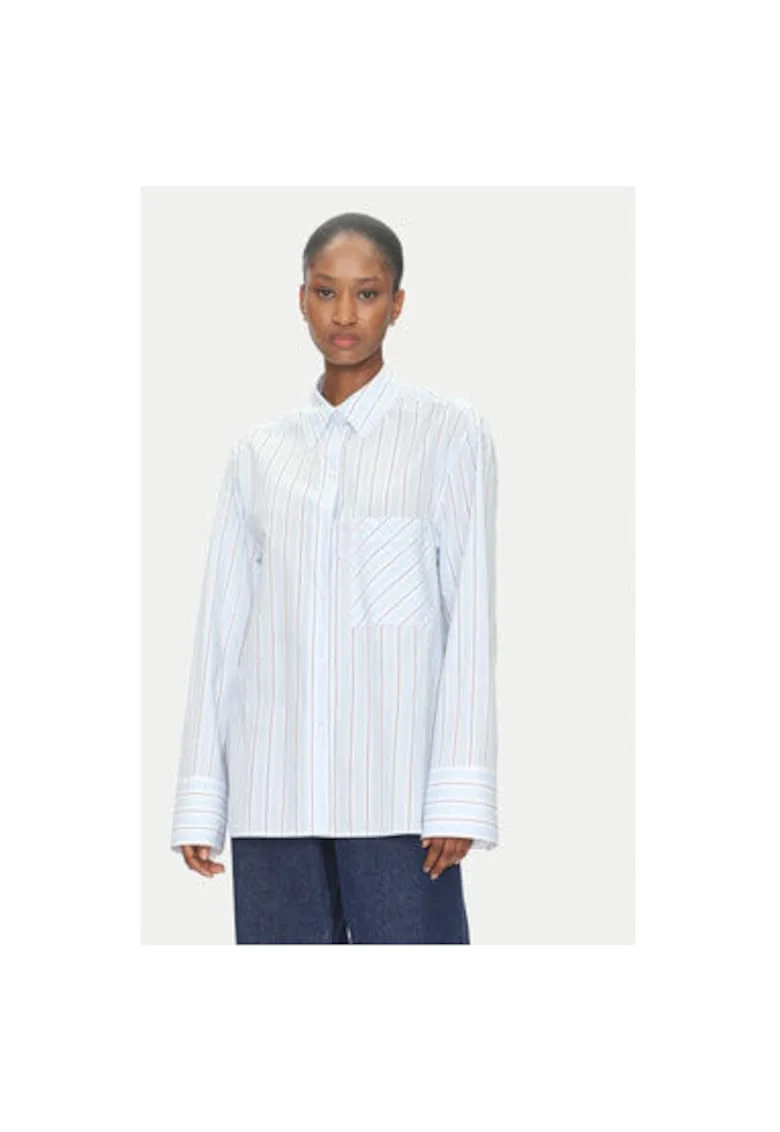 Camasa dama  T Mikkelsen, DAY65243540, Bumbac/Viscoza, Albastru deschis, Albastru deschis