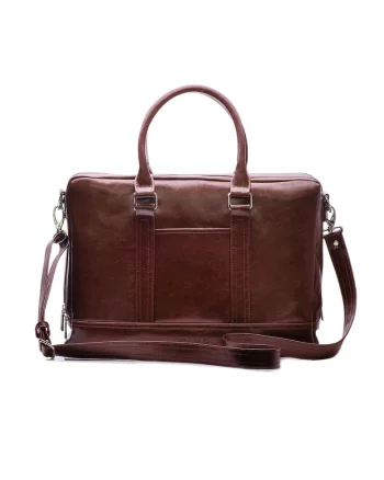 Geanta din piele naturala  Aberdeen, Maro SL02