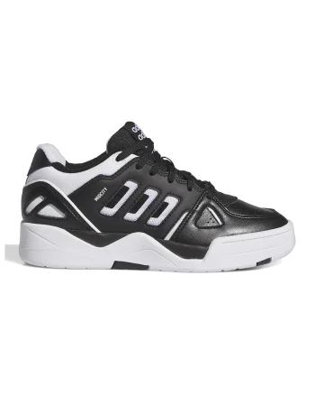 Pantofi sport de piele ecologica Midcity, Alb/Negru