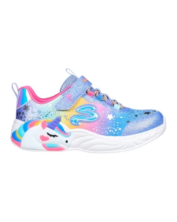 Pantofi sport cu LED-uri Unicorn Dreams, Albastru deschis