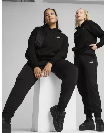 Pantaloni de trening conici cu buzunare laterale, Negru