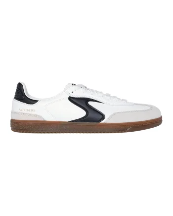 Pantofi sport din piele si piele ecologica Hotshot, Negru/Alb optic