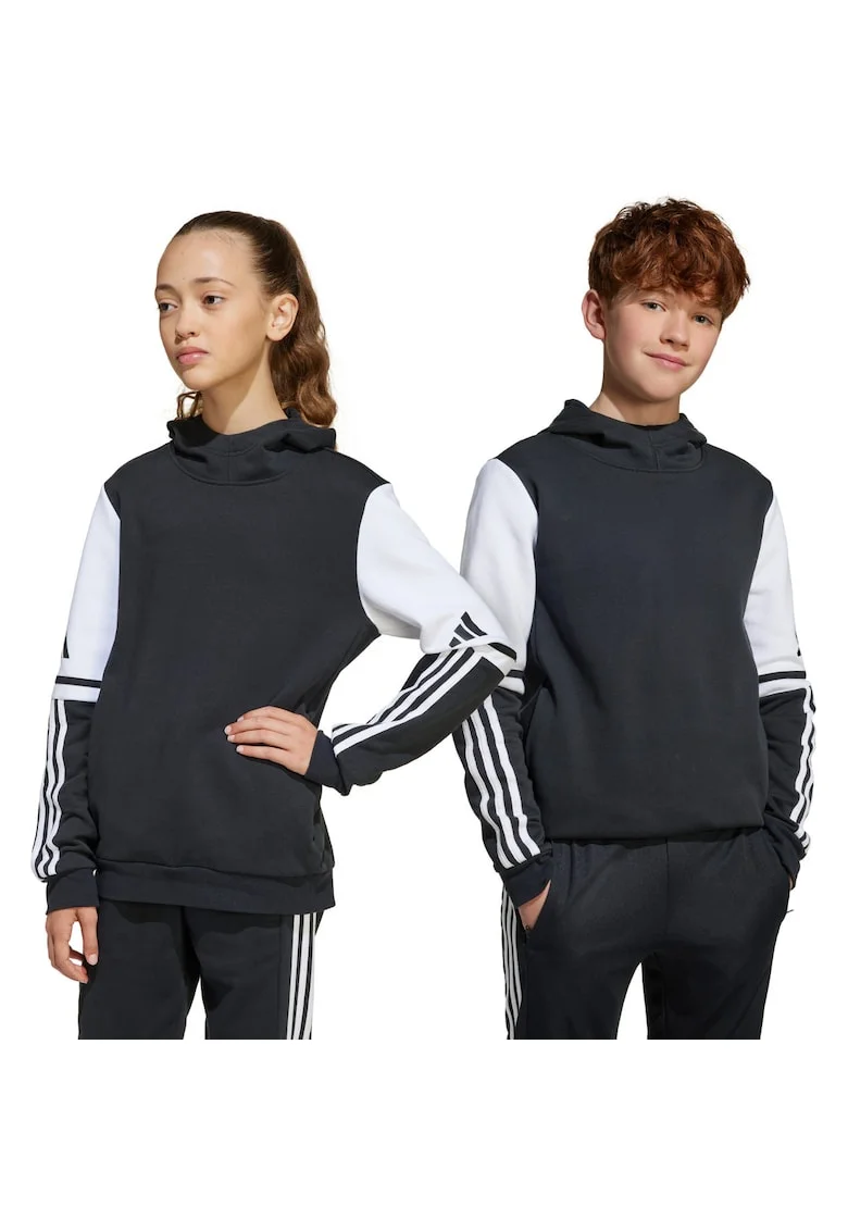 Hanorac copii  Squadra 25, negru, bumbac, cu buzunare cu fermoar
