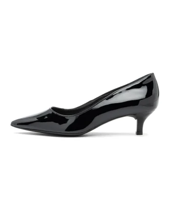 Pantofi cu toc kitten si varf ascutit Sarah, Negru