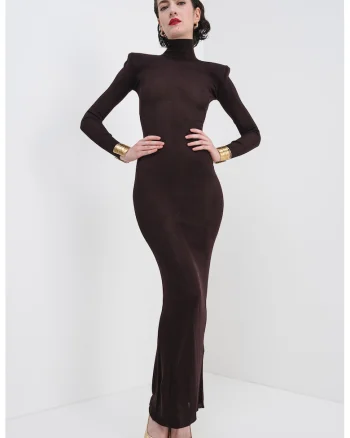Rochie maxi elastica, Maro inchis