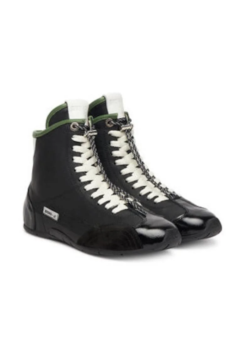 Tenisi dama 305520753,  Piele naturala, Negru, Negru