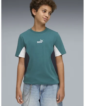 Tricou colorblock Essentials, Alb, Verde persan, Bleumarin,