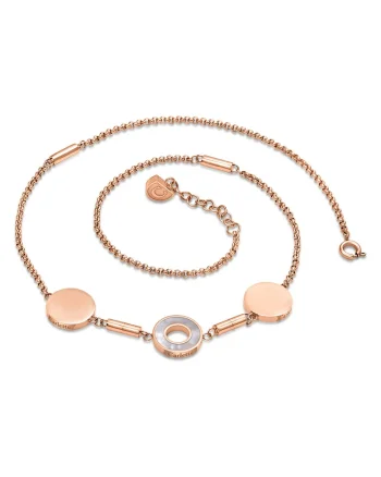 Colier personalizabil, din otel inoxidabil hipoalergenic, placat cu aur 14k Le Collier