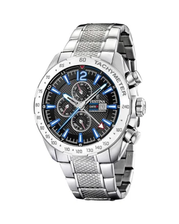 Ceas barbatesc  F20439/5, Quartz, 45mm, 10ATM, Argintiu