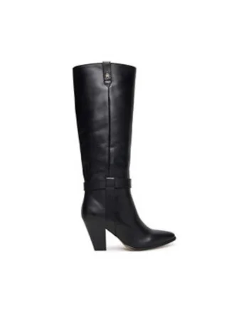 Ghete de dama,  305551504, piele naturala, Negru