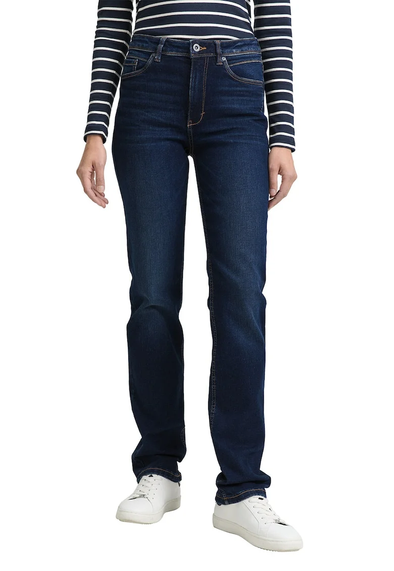 Blugi regular fit cu talie medie si buzunare, Bleumarin
