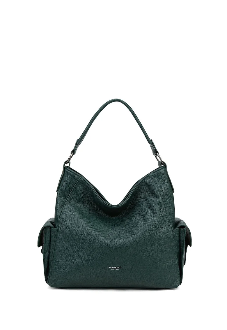 Geanta hobo din piele ecologica Eloria Ultra, Verde
