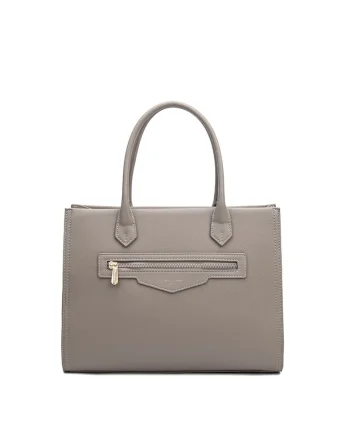 Geanta shopper din piele ecologica Erisma, Maro taupe