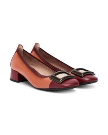 Pantofi dama,  piele naturala, maro visiniu
