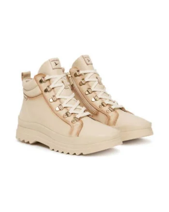 Botine dama,  piele naturala, bej