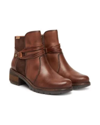 Botine dama,  piele naturala, maro, set ghetute