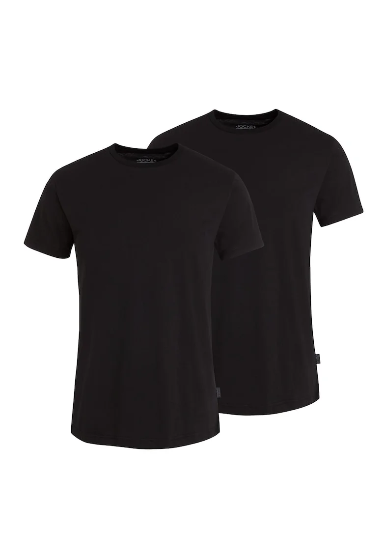 Set de tricouri din bumbac - 2 perechi, Negru