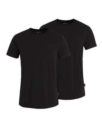 Set de tricouri din bumbac - 2 perechi, Negru