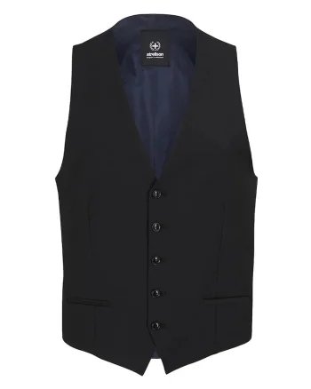 Vesta regular fit cu inchidere printr-un singur rand de nasturi STR1, Negru