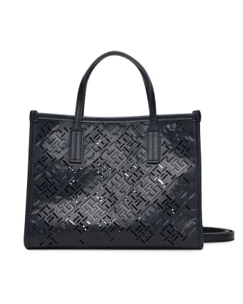 Geanta dama,  model City Mini Tote, piele ecologica, 27x21x8cm, negru