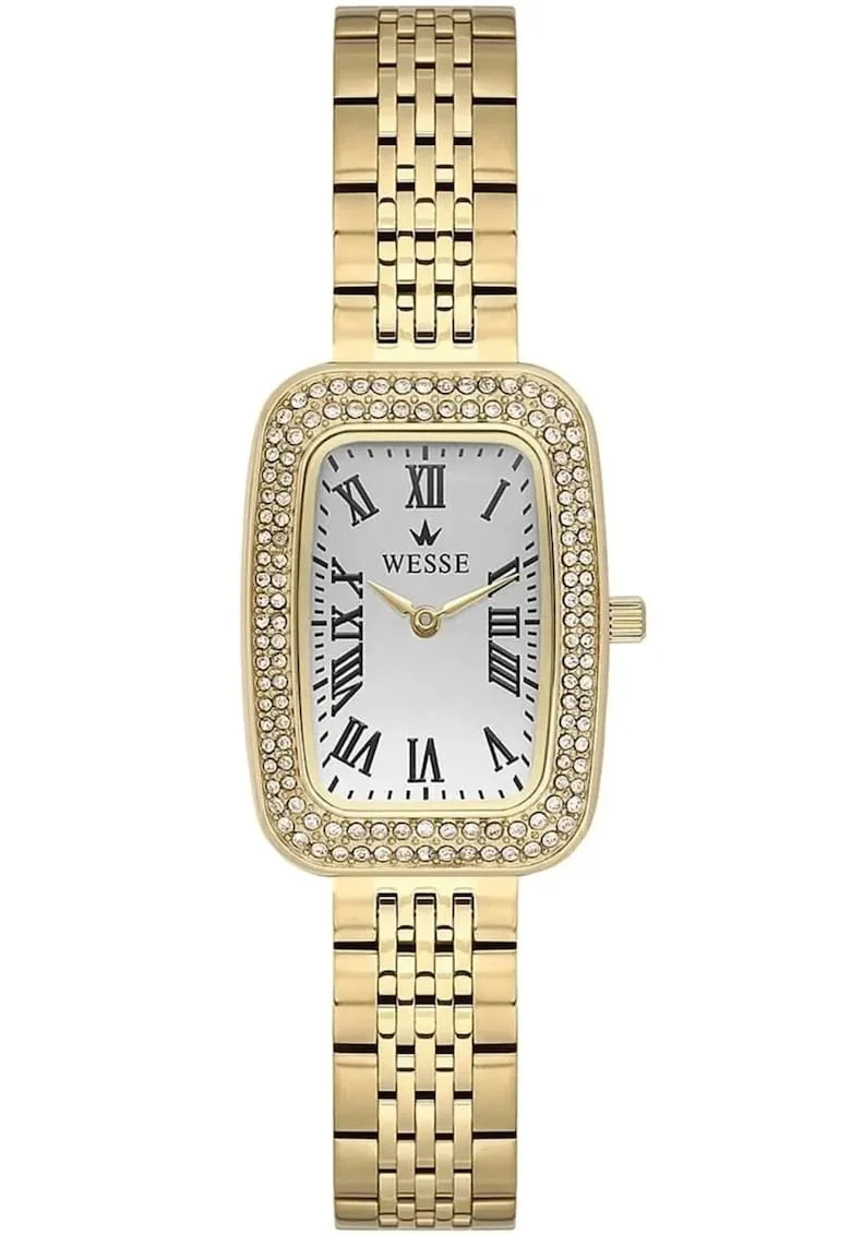 Ceas de dama  WWL113802, carcasa de 33 mm, curea din otel, 3 ATM, auriu, Gold