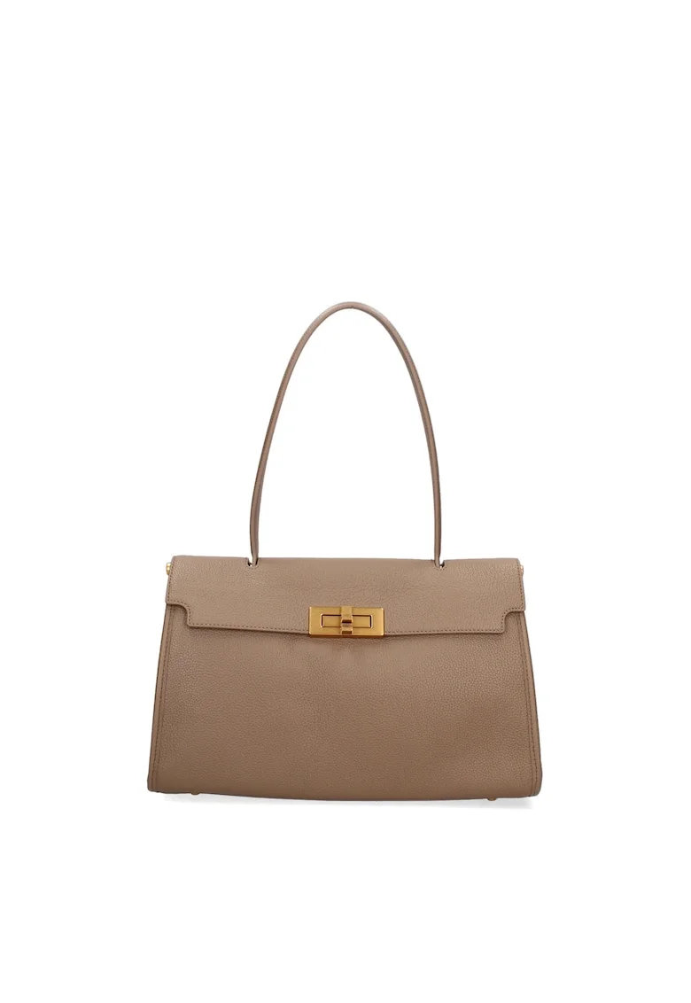 Geanta tote din piele Fiorenza, Maro taupe