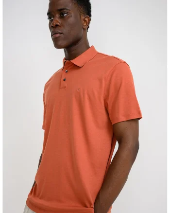 Tricou polo din bumbac cu monograma brodata discreta