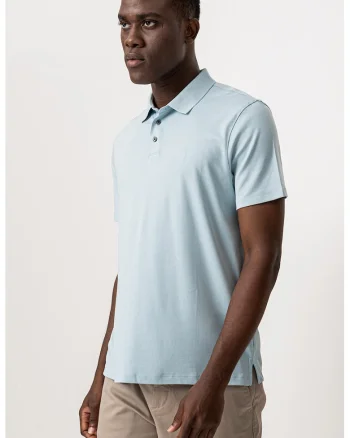 Tricou polo din bumbac cu monograma brodata discreta