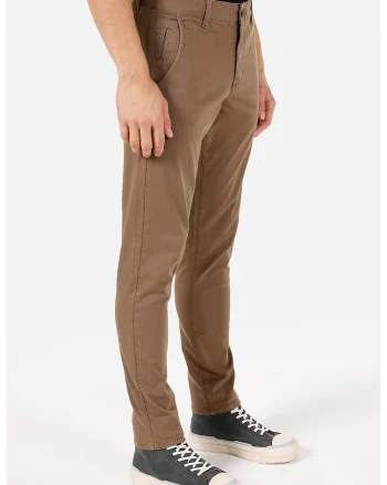 Pantaloni chino slim fit, Maro camel