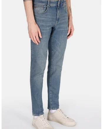 Blugi slim fit din denim, Albastru pastel