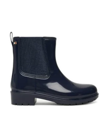 Ghete Wellington Dama,  plastic, negru