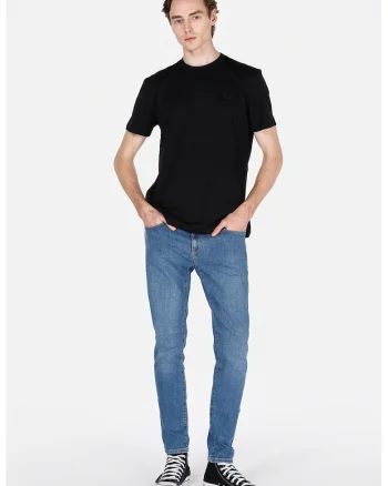 Blugi slim fit cu talie medie, Albastru