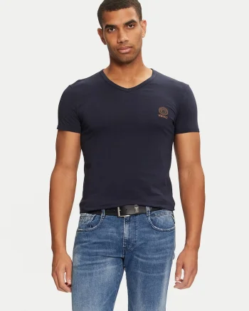 Tricou Barbati,  Bleumarin, bumbac cu elastan,