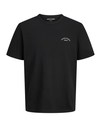 Tricou de bumbac organic cu logo discret, Negru