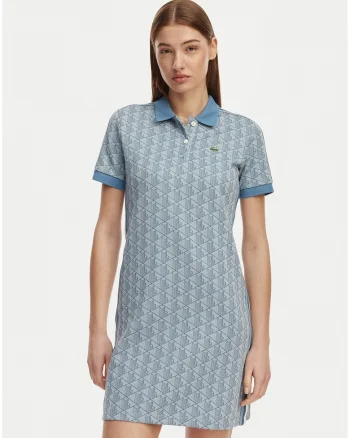 Rochie casual dama,  albastru, poliester/bumbac,