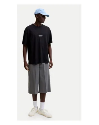 Tricou barbati,  negru, bumbac, imprimeu grafic,